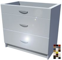 Lesklé šuplíky Carmen 90 cm s tlumeným dotahem