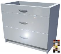 Lesklé šuplíky Carmen 100 cm s tlumeným dotahem