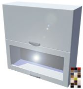 Lesklá skříňka dvojvýklopná prosklená Carmen 80 cm