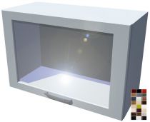 Lesklá skříňka výklopná prosklená Carmen 70 cm