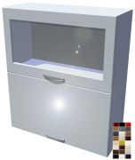 Lesklá skříňka dvojvýklopná Carmen 70 cm