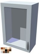 Horní skříňka Tina vitrína 50 cm