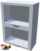 Horní dvojitý výklop vitrína Tina 60 cm