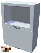 Horní dvojitý výklop Tina vitrína 60 cm