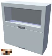 Horní dvojitý výklop Tina vitrína 80 cm