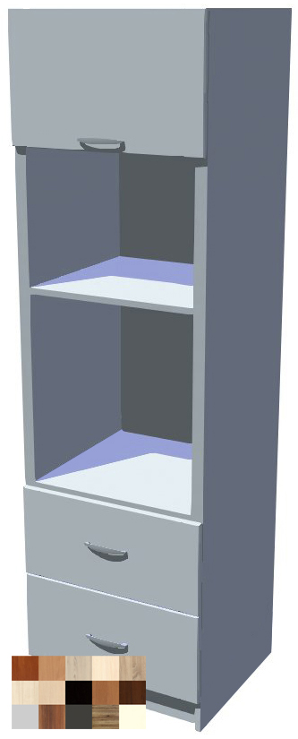 Skříň Tina na vestavnou troubu a mikrovlnku s šuplíky