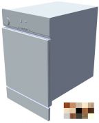 Dvířka Tina na vestavnou myčku 45 cm s ovládacím panelem