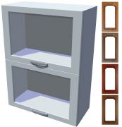 Rustikální skříňka dvojitý výklop Bolero 60 cm vitrína