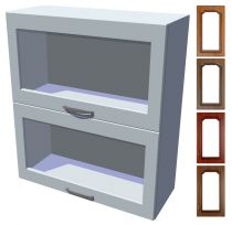 Rustikální skříňka dvojitý výklop Bolero 80 cm vitrína