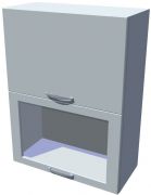 Horní skříňka dvojvýklopná prosklená Diana 60 cm