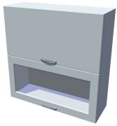 Horní skříňka dvojvýklopná prosklená Diana 80 cm