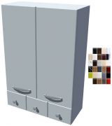 Lesklá horní skříňka se šuplíky Carmen 60 cm