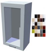 Lesklá horní prosklená skříňka Carmen 40 cm