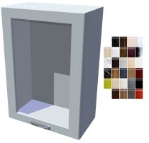 Lesklá horní prosklená skříňka Carmen 50 cm