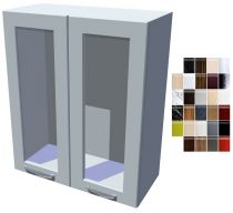 Lesklá horní prosklená skříňka Carmen 60 cm