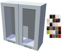 Lesklá horní prosklená skříňka Carmen 70 cm