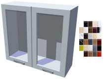 Lesklá horní prosklená skříňka Carmen 80 cm