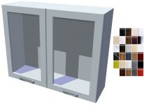 Lesklá horní prosklená skříňka Carmen 90 cm