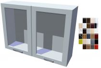 Lesklá horní prosklená skříňka Carmen 100 cm