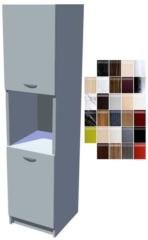 Lesklá potravinová skříň Carmen 50 cm s otvorem