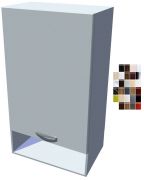 Lesklá horní skříňka Carmen 50 cm s poličkou