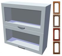 Rustikální skříňka dvojitý výklop Bolero 90 cm vitrína