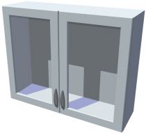 Horní prosklená skříňka Diana 90 cm