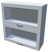 Horní skříňka dvojvýklopná prosklená Diana 100 cm