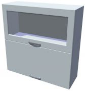 Horní skříňka dvojvýklopná prosklená Diana 100 cm