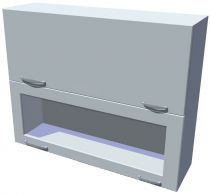 Horní skříňka dvojvýklopná prosklená Diana 100 cm