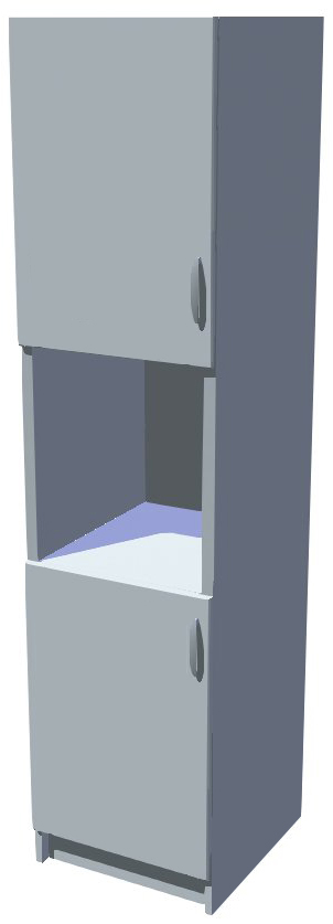 Potravinová skříň s prostorem na mikrovlnku 60 cm Diana