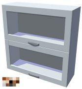 Horní dvojitý výklop Tina 100 cm vitrína