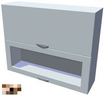 Horní dvojitý výklop Tina 100 cm vitrína