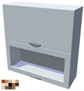 Horní dvojitý výklop Tina 100 cm vitrína