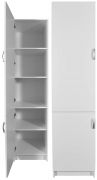 Smontovaná potravinová skříň 50 cm Bílá levá