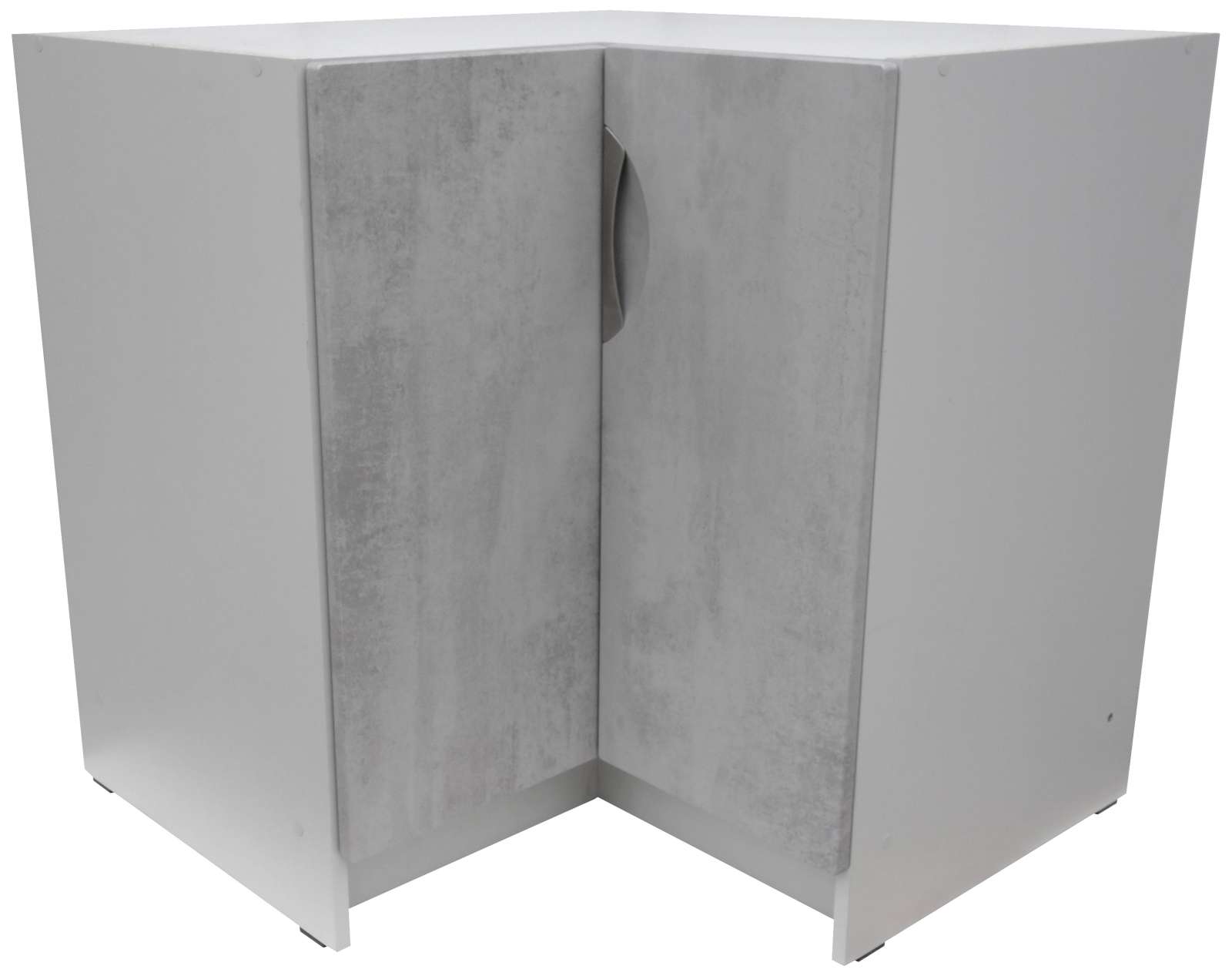 Kuchyňská skříňka rohová spodní barva beton korpus šedý