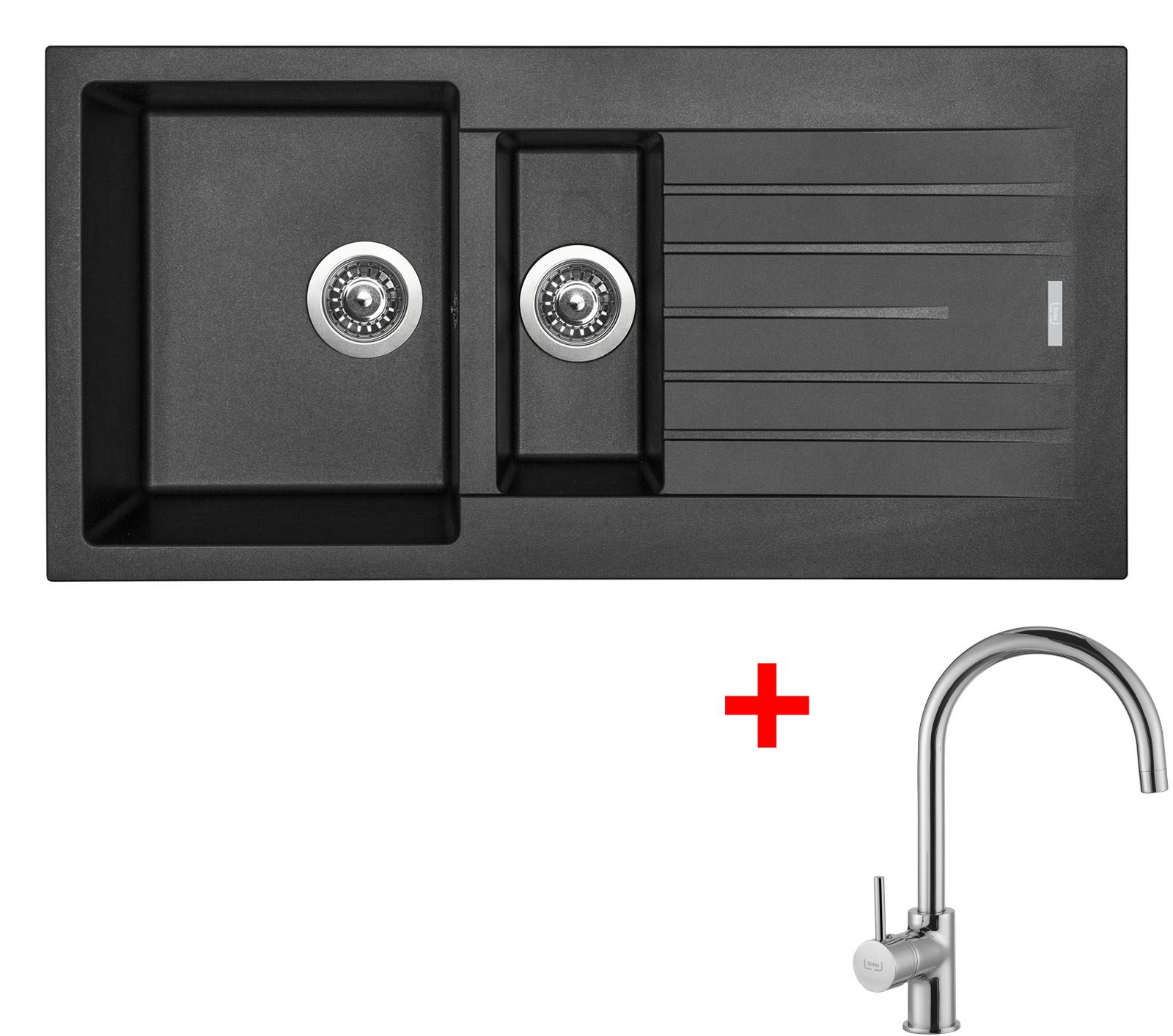 Sinks PERFECTO 1000.1 Metalblack+VITALIA